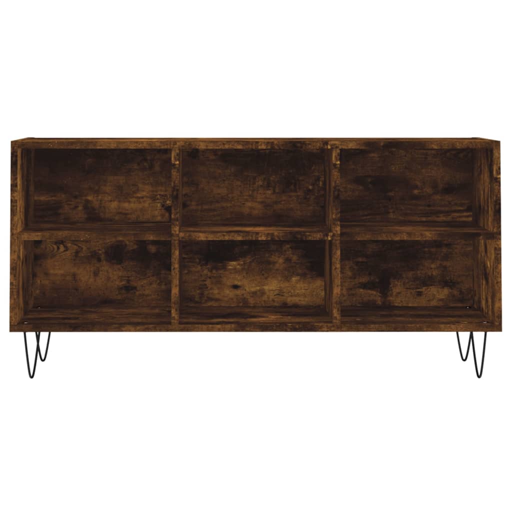 Meuble TV chêne fumé 103,5x30x50 cm bois d'ingénierie - XIOS