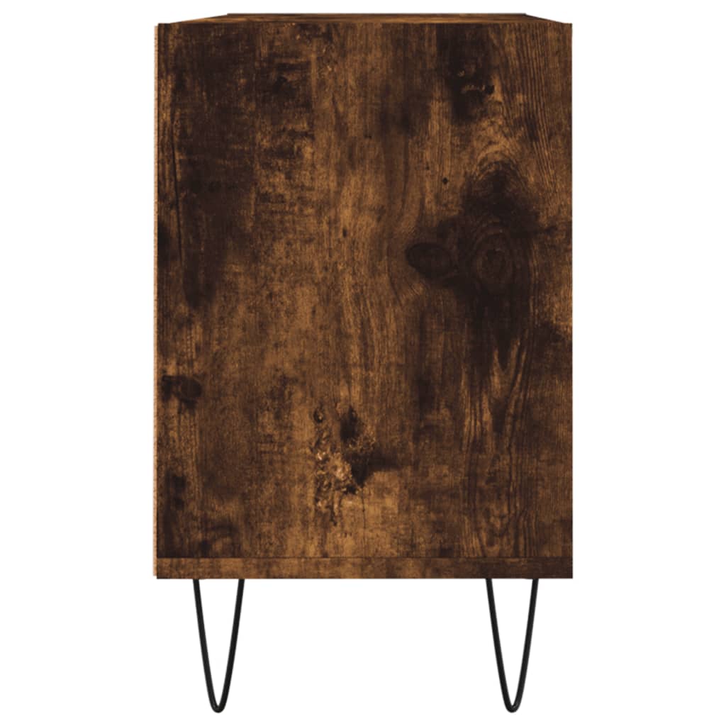 Meuble TV chêne fumé 103,5x30x50 cm bois d'ingénierie - XIOS