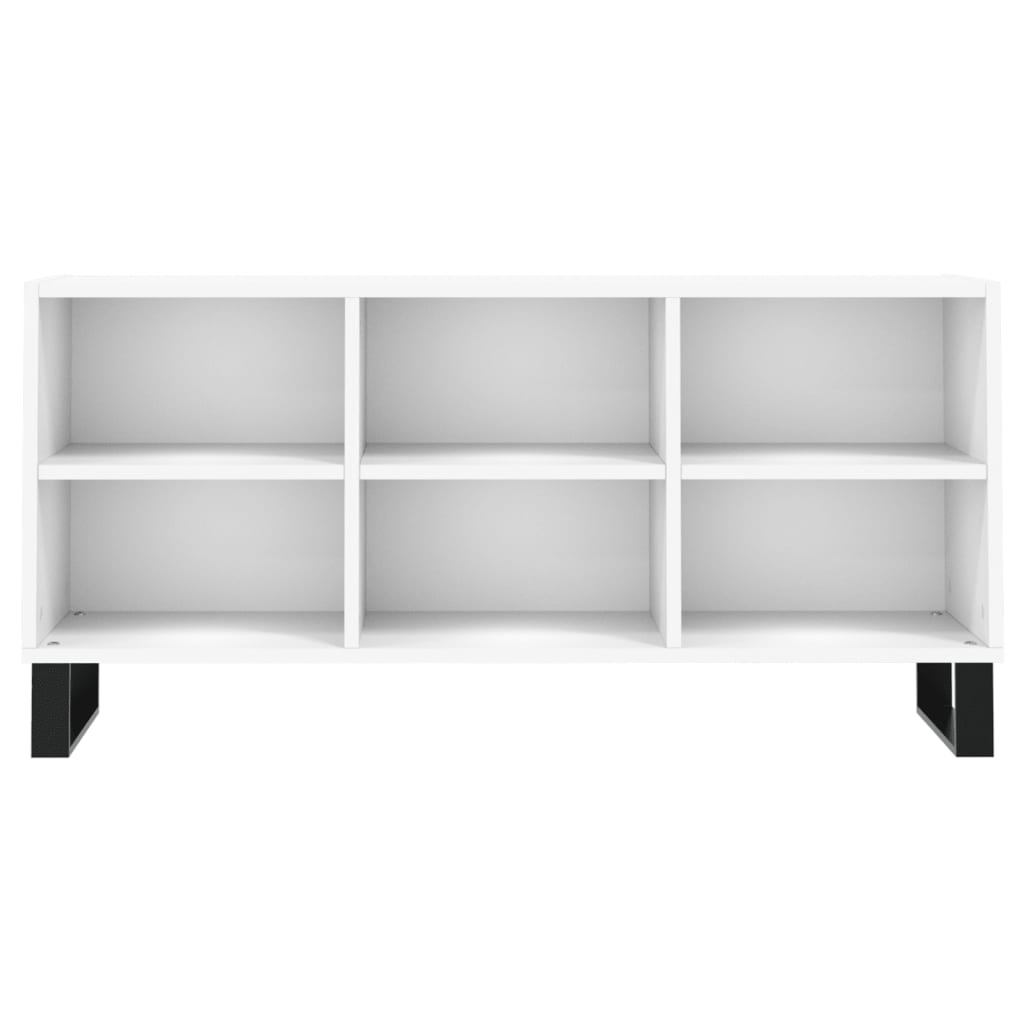 Meuble TV blanc 103,5x30x50 cm bois d'ingénierie - XIOS