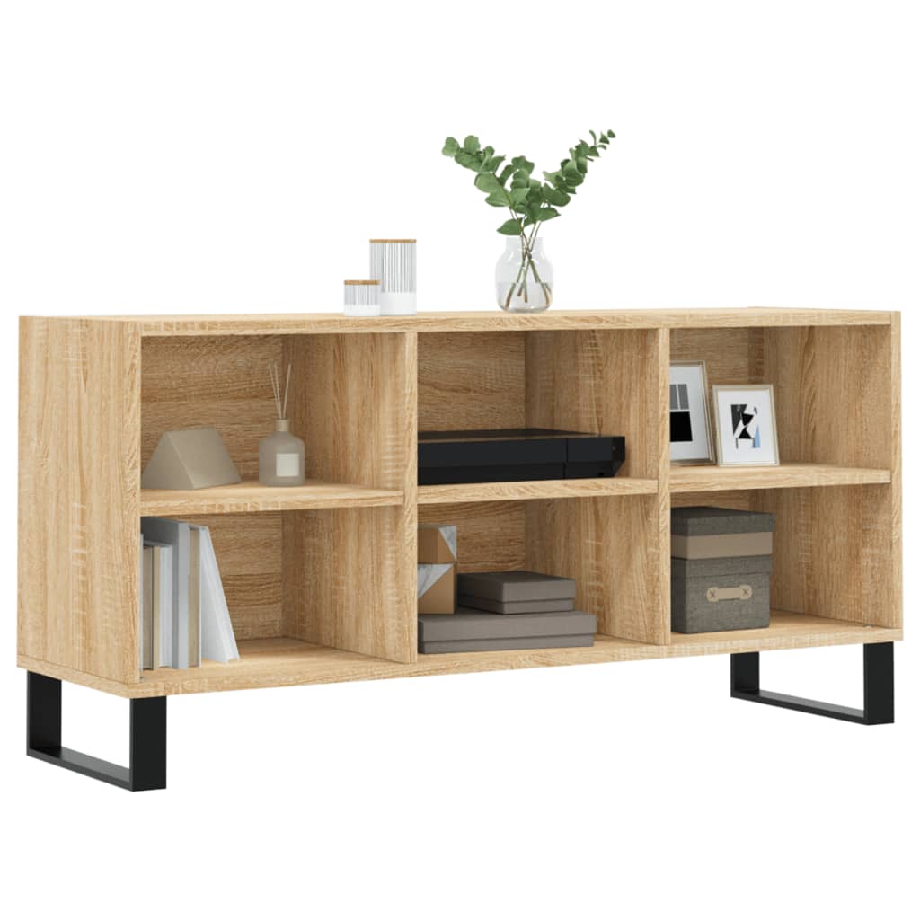 Meuble TV chêne sonoma 103,5x30x50 cm bois d'ingénierie - XIOS