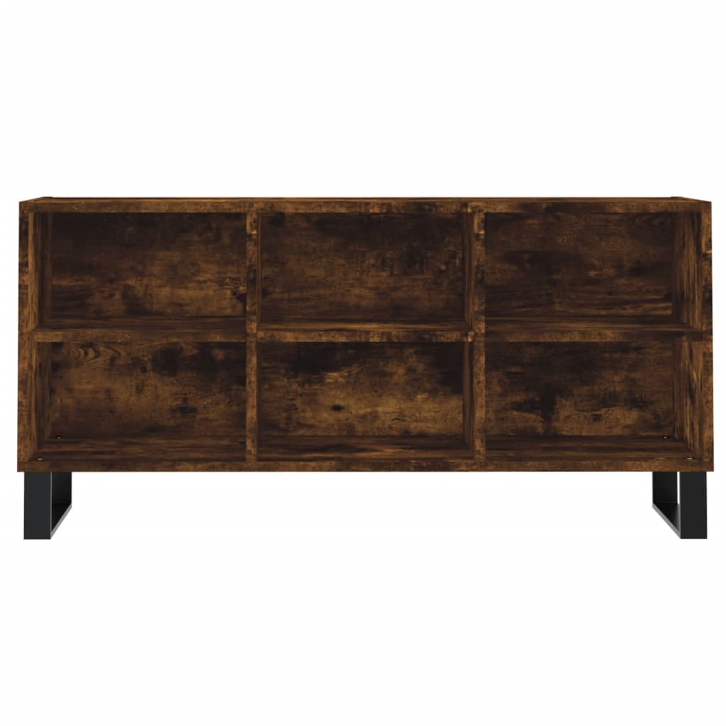 Meuble TV chêne fumé 103,5x30x50 cm bois d'ingénierie - XIOS