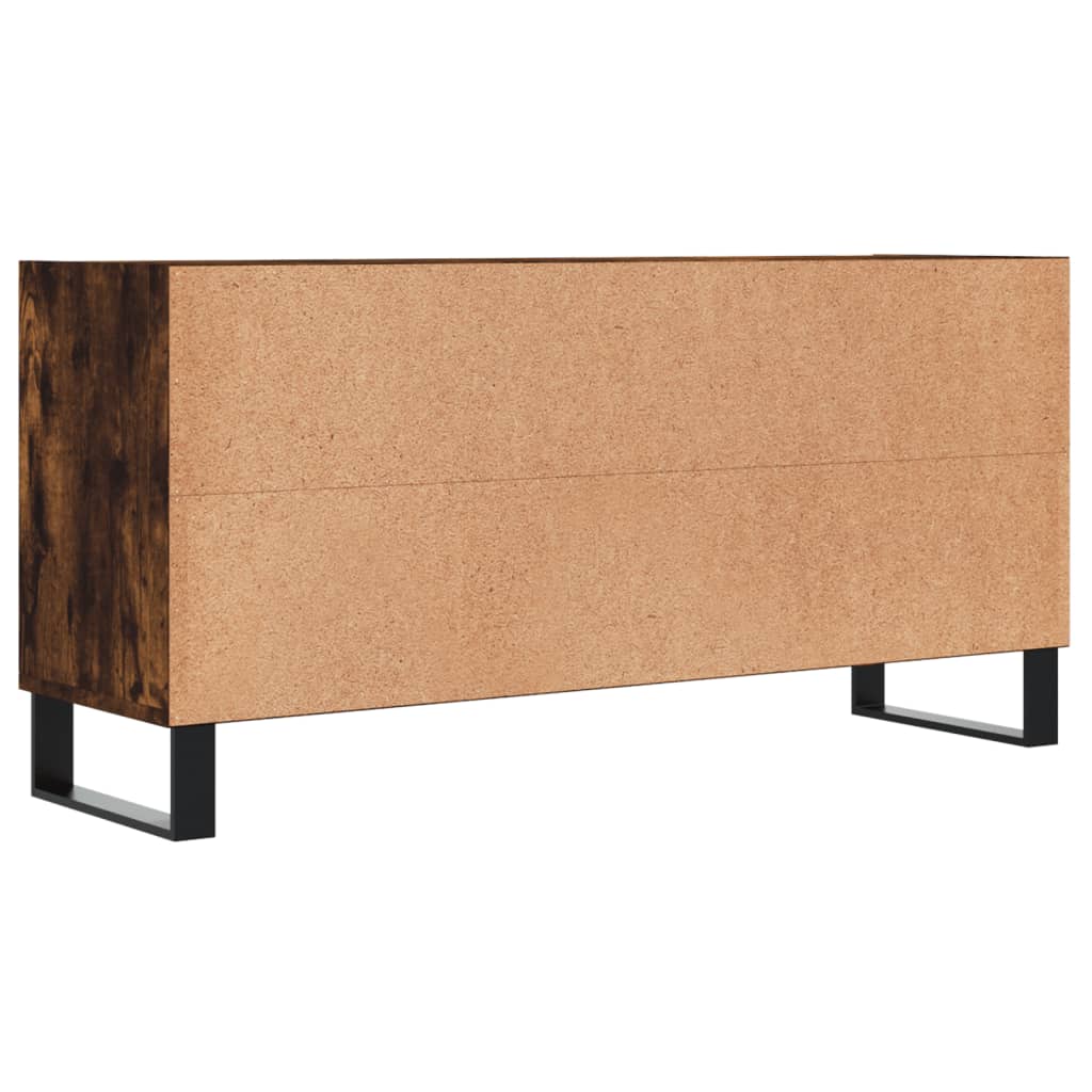 Meuble TV chêne fumé 103,5x30x50 cm bois d'ingénierie - XIOS