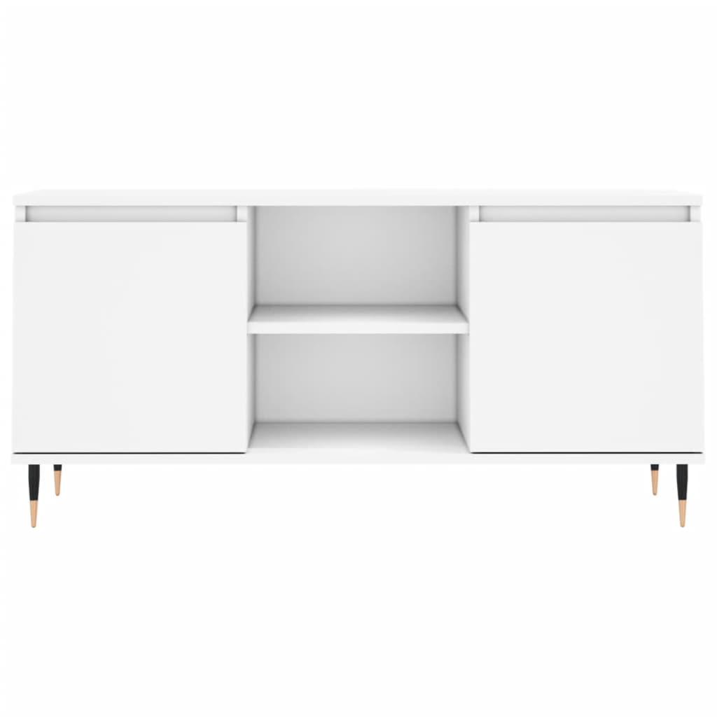 Meuble TV blanc 104x35x50 cm bois d'ingénierie - XIOS
