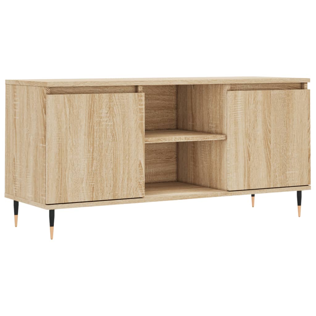 Meuble TV chêne sonoma 104x35x50 cm bois d'ingénierie - XIOS