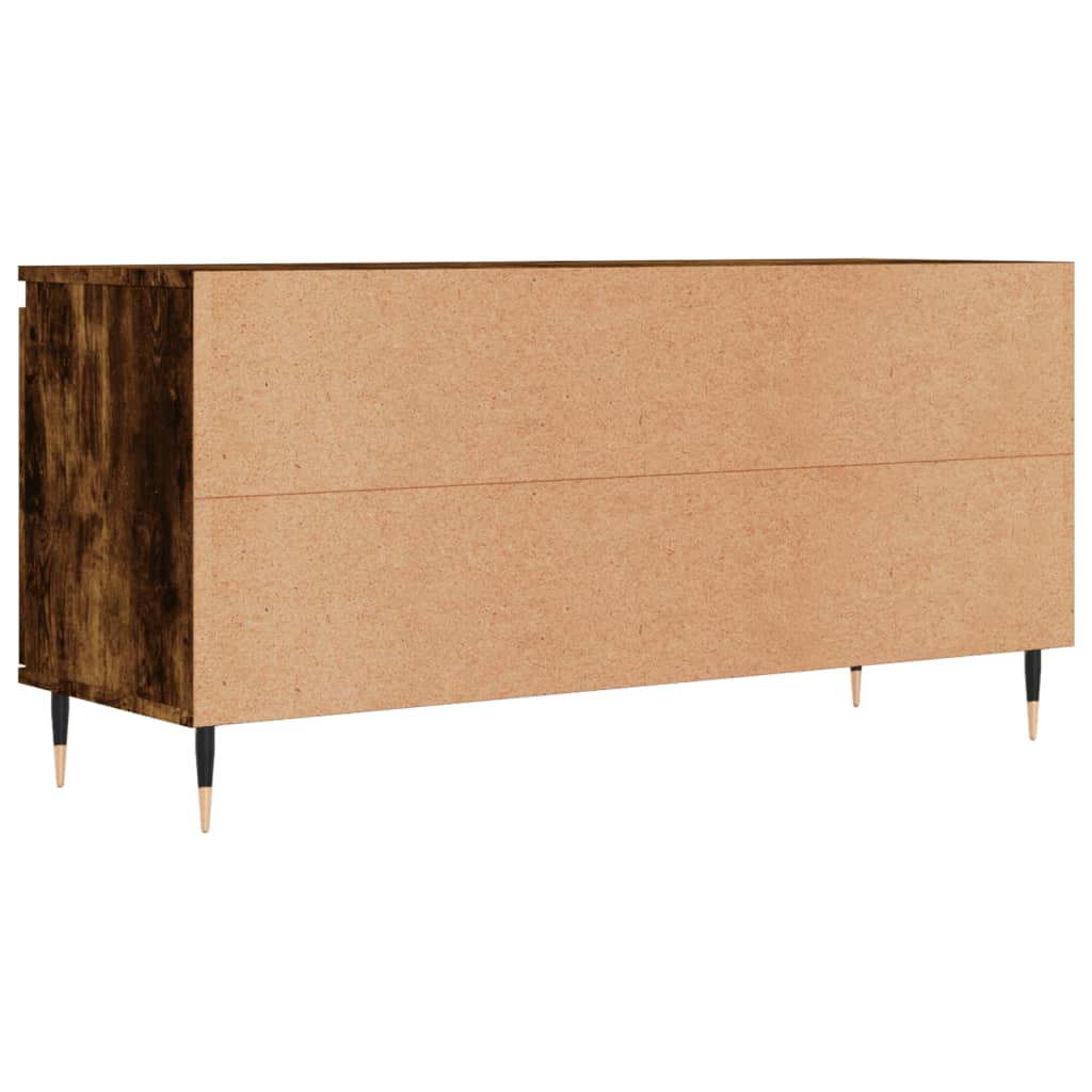 Meuble TV chêne fumé 104x35x50 cm bois d'ingénierie - XIOS