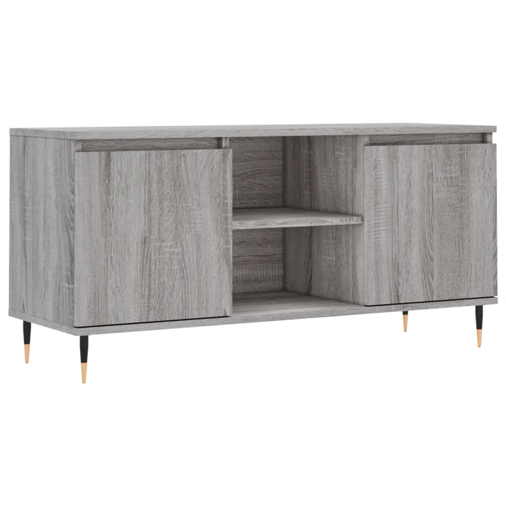 Meuble TV sonoma gris 104x35x50 cm bois d'ingénierie - XIOS