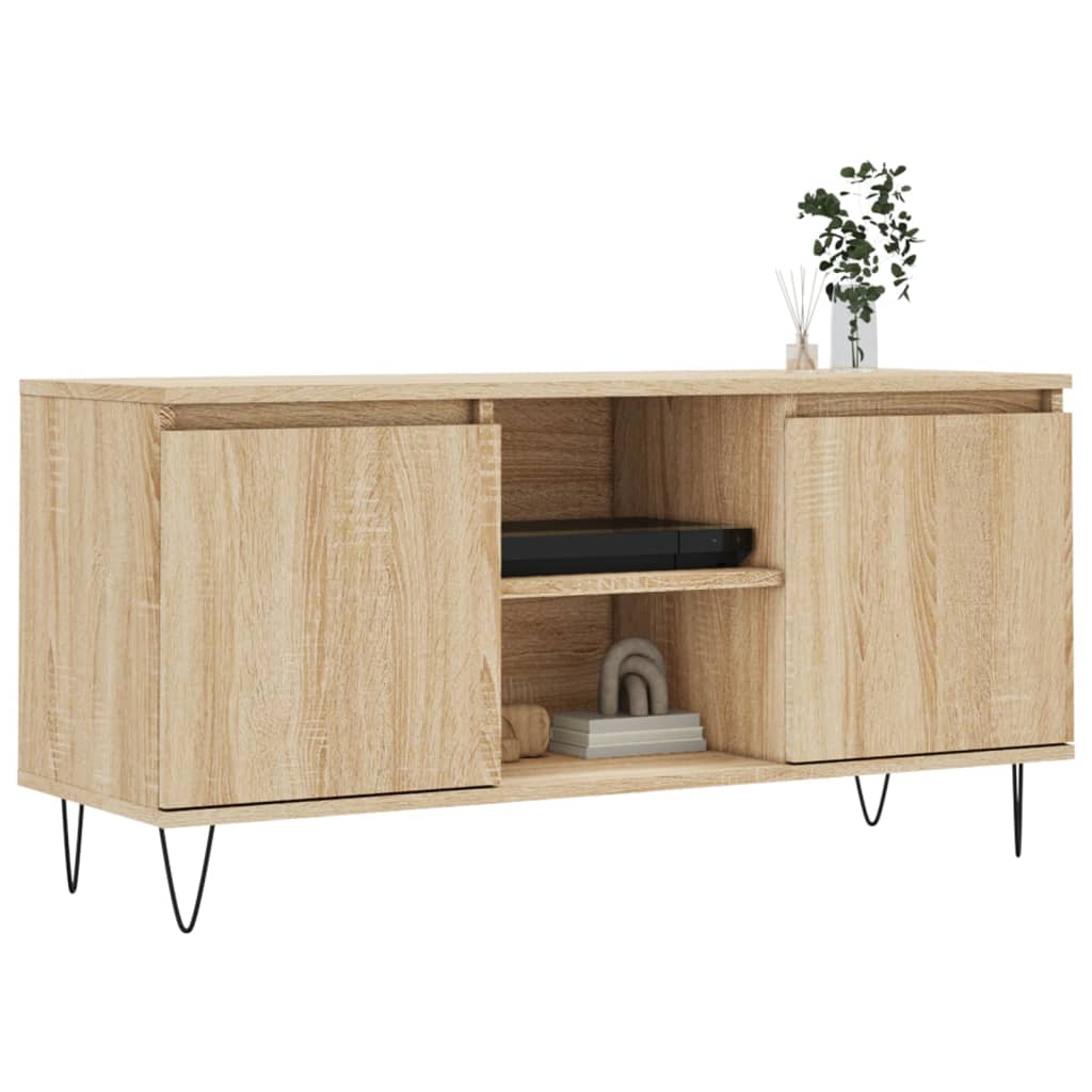 Meuble TV chêne sonoma 104x35x50 cm bois d'ingénierie - XIOS