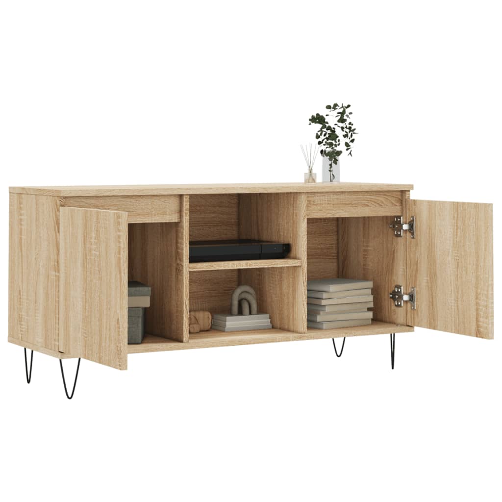 Meuble TV chêne sonoma 104x35x50 cm bois d'ingénierie - XIOS