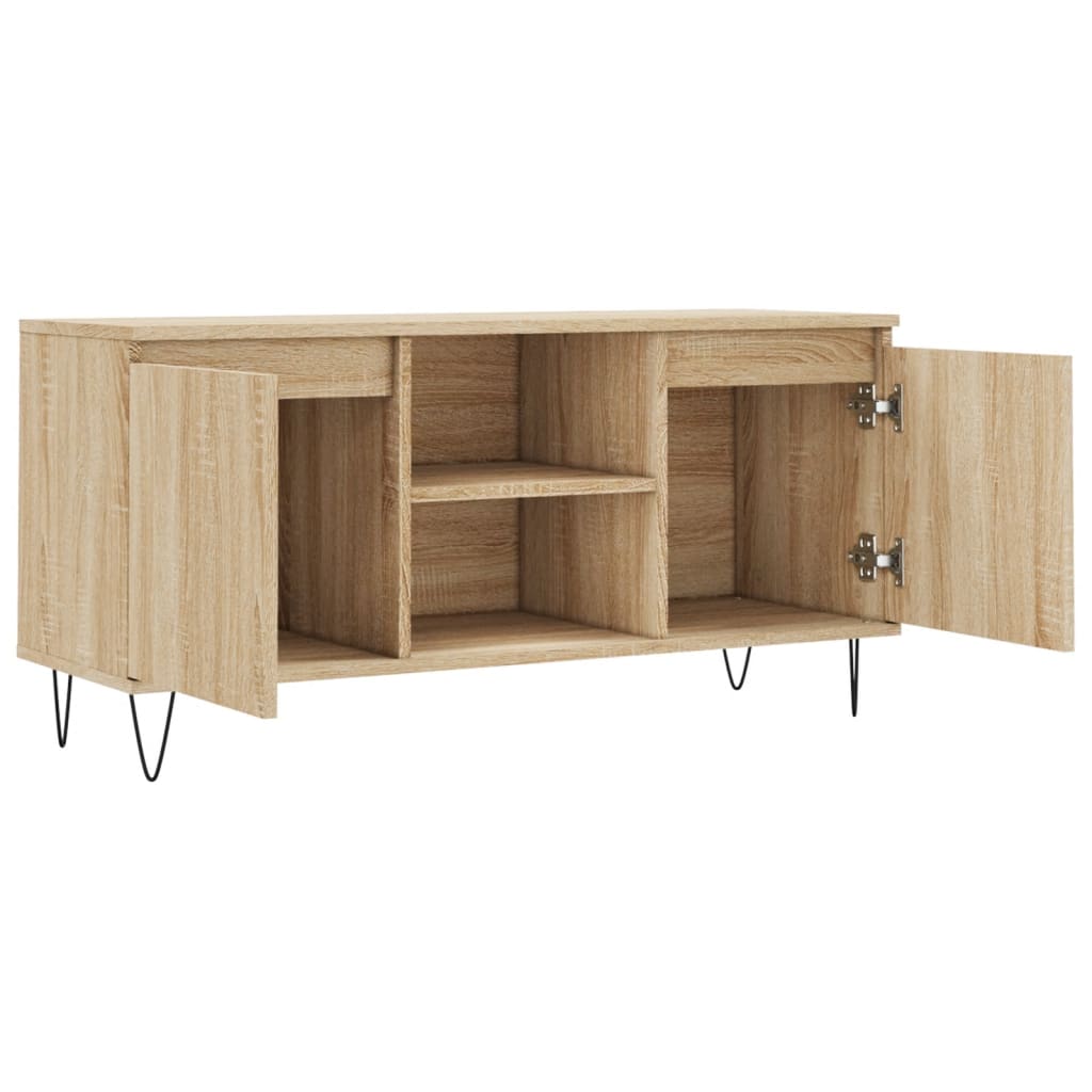 Meuble TV chêne sonoma 104x35x50 cm bois d'ingénierie - XIOS