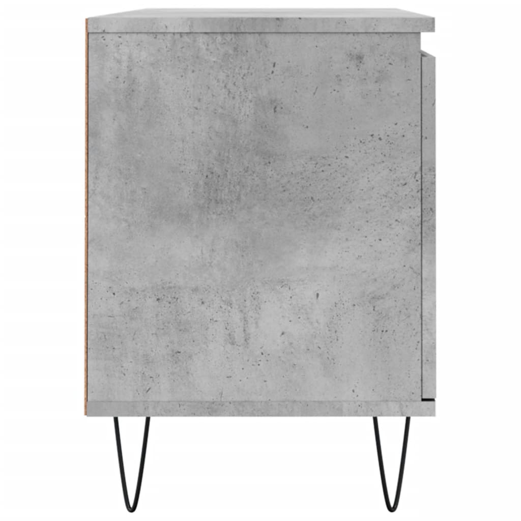 Meuble TV gris béton 104x35x50 cm bois d'ingénierie - XIOS