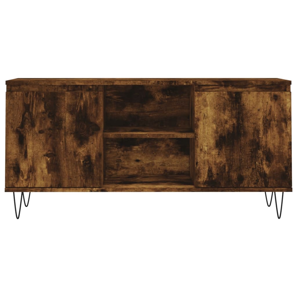 Meuble TV chêne fumé 104x35x50 cm bois d'ingénierie - XIOS