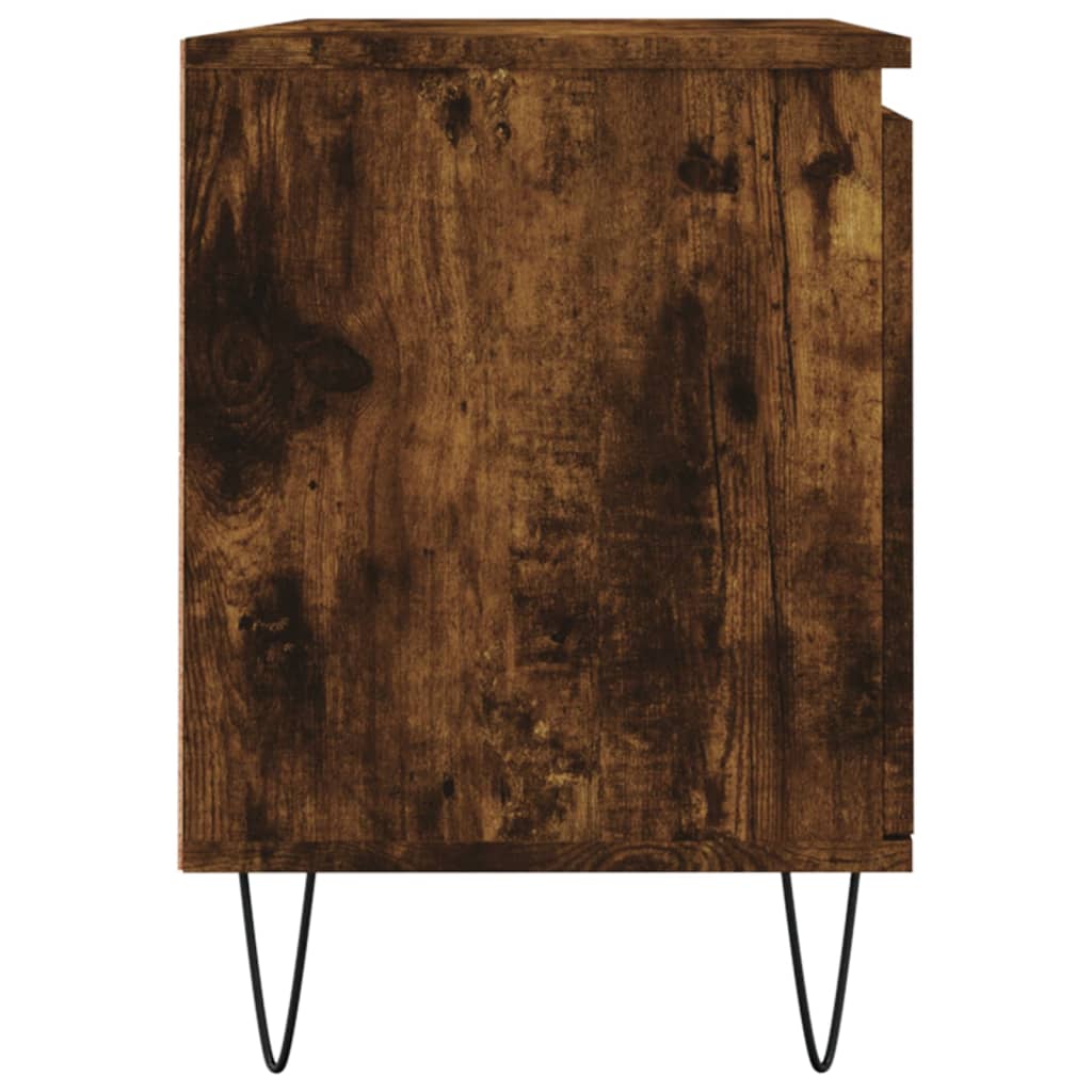 Meuble TV chêne fumé 104x35x50 cm bois d'ingénierie - XIOS