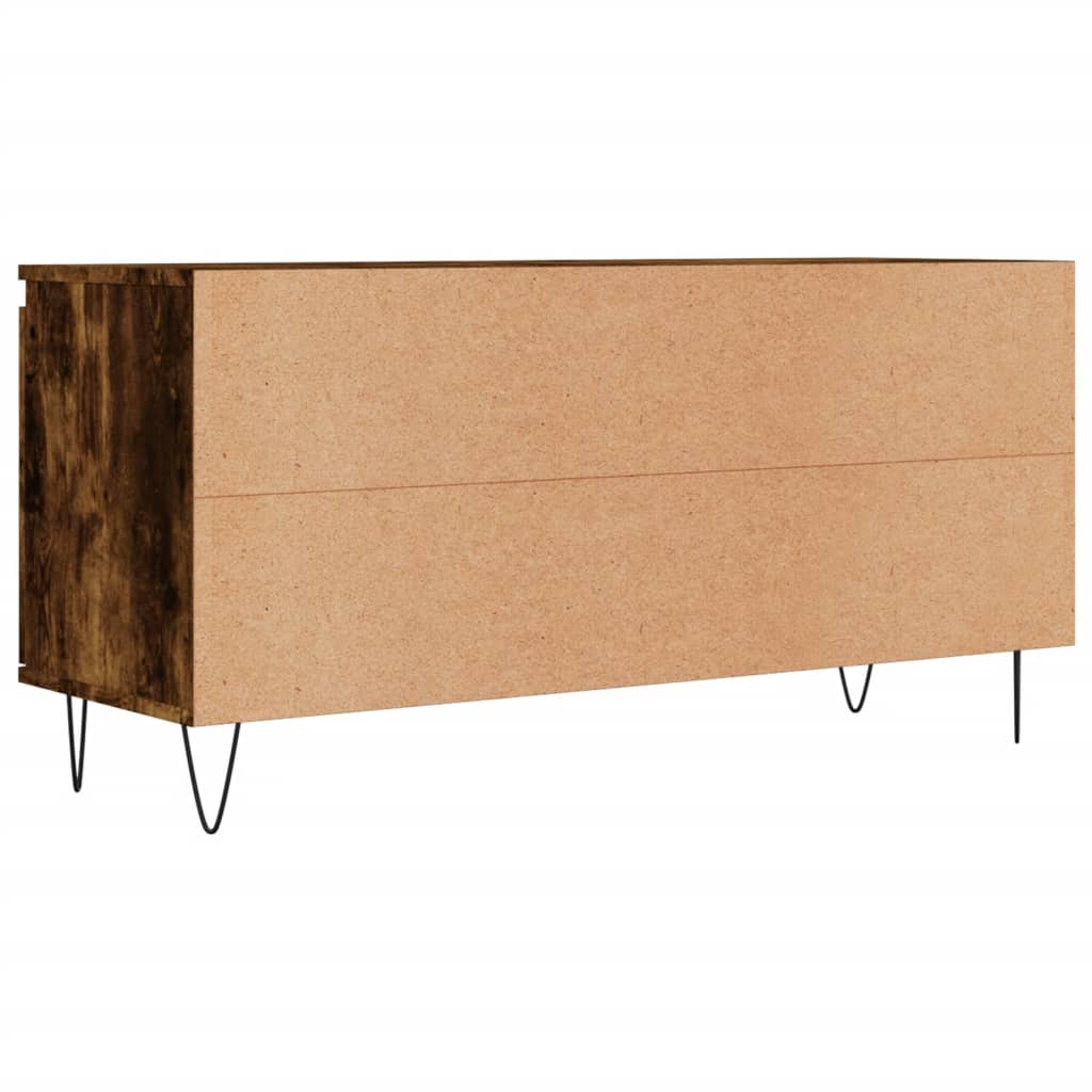 Meuble TV chêne fumé 104x35x50 cm bois d'ingénierie - XIOS