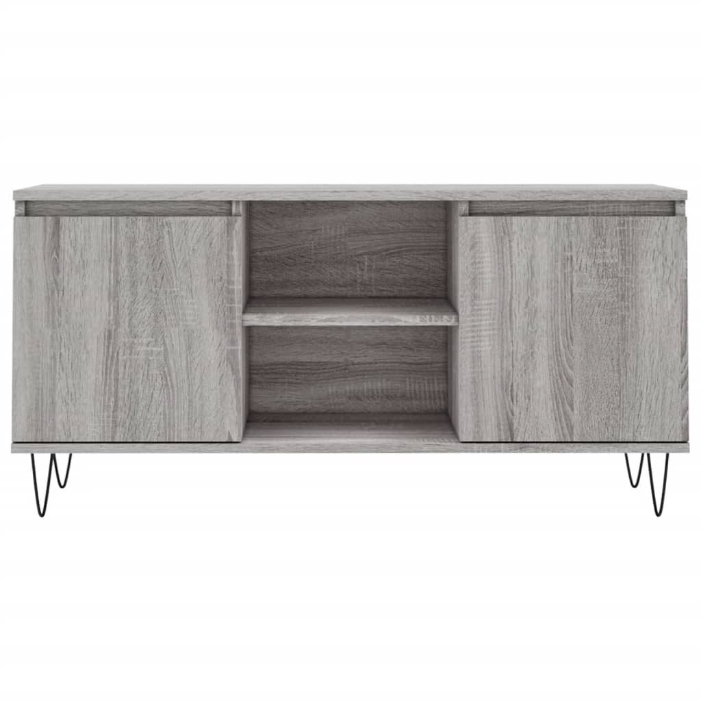 Meuble TV sonoma gris 104x35x50 cm bois d'ingénierie - XIOS