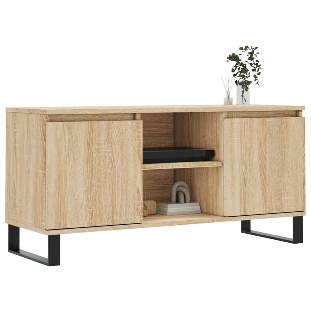Meuble TV chêne sonoma 104x35x50 cm bois d'ingénierie - XIOS