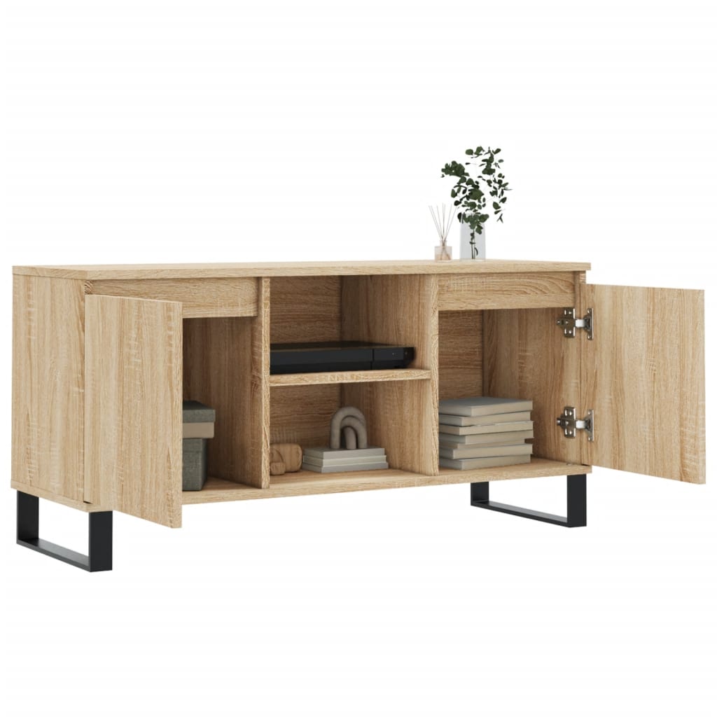 Meuble TV chêne sonoma 104x35x50 cm bois d'ingénierie - XIOS