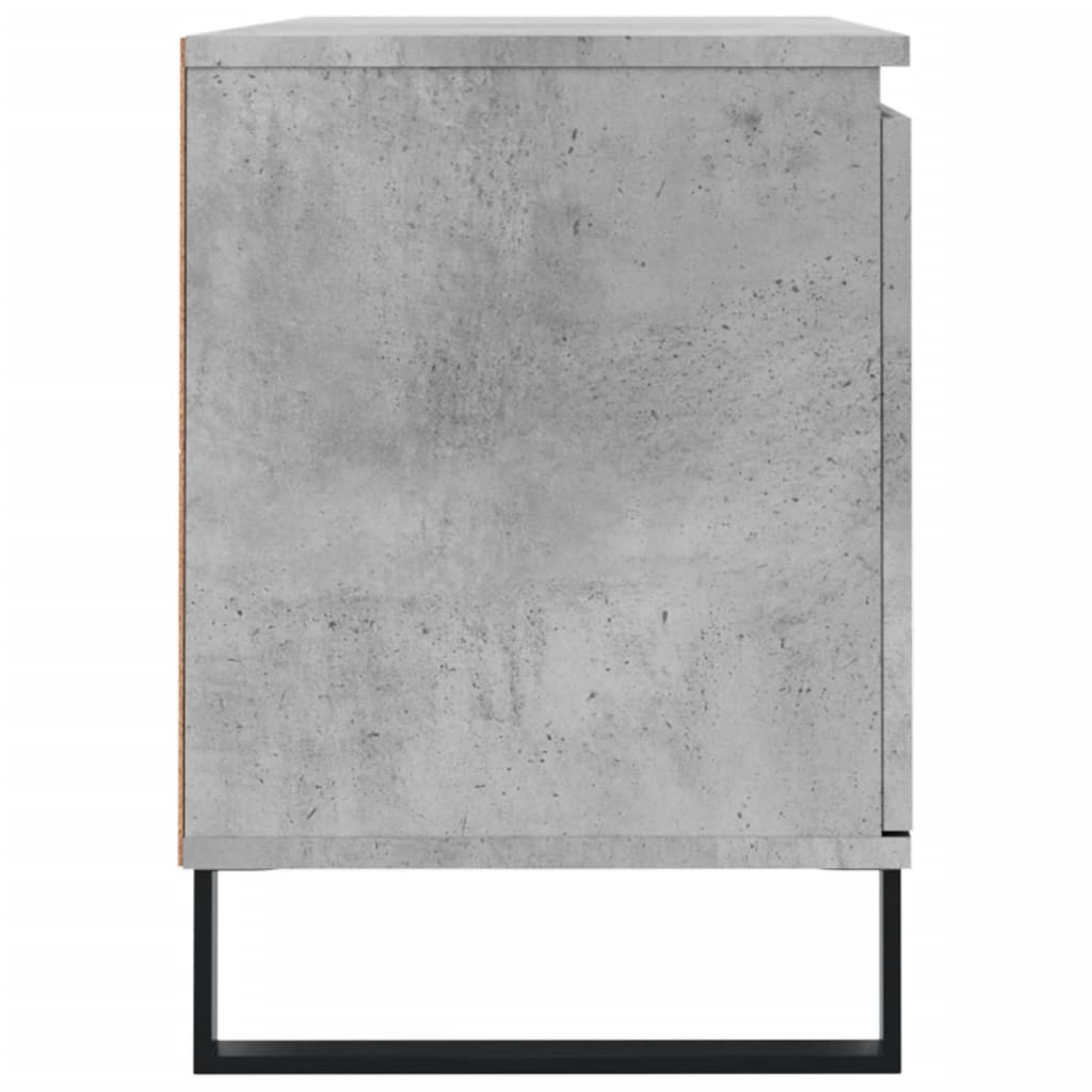 Meuble TV gris béton 104x35x50 cm bois d'ingénierie - XIOS