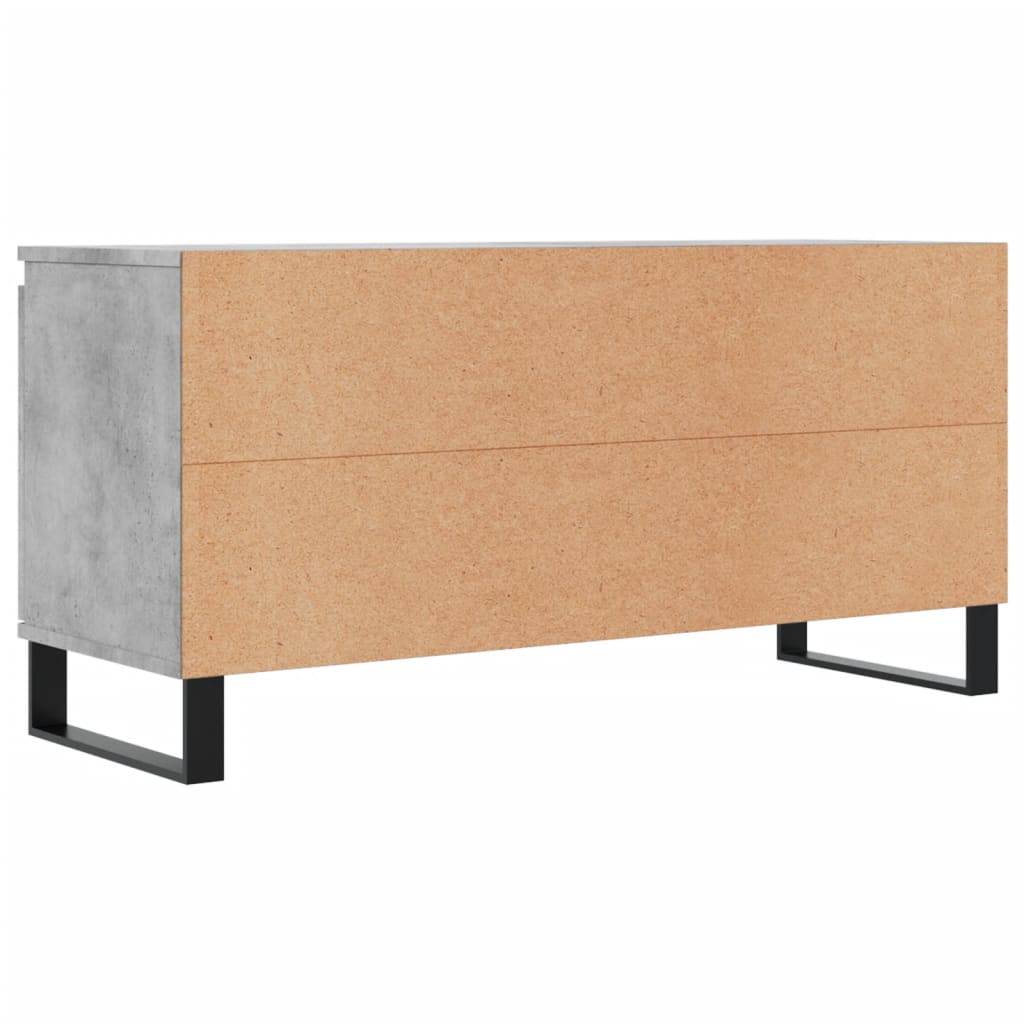 Meuble TV gris béton 104x35x50 cm bois d'ingénierie - XIOS