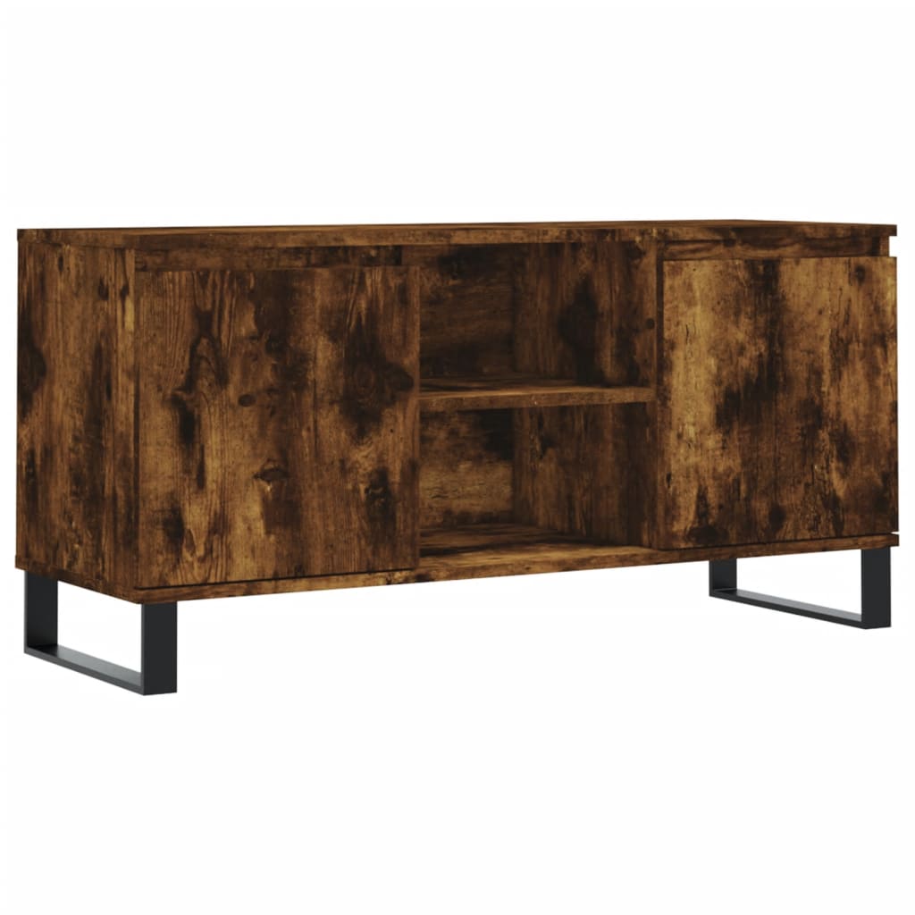 Meuble TV chêne fumé 104x35x50 cm bois d'ingénierie - XIOS