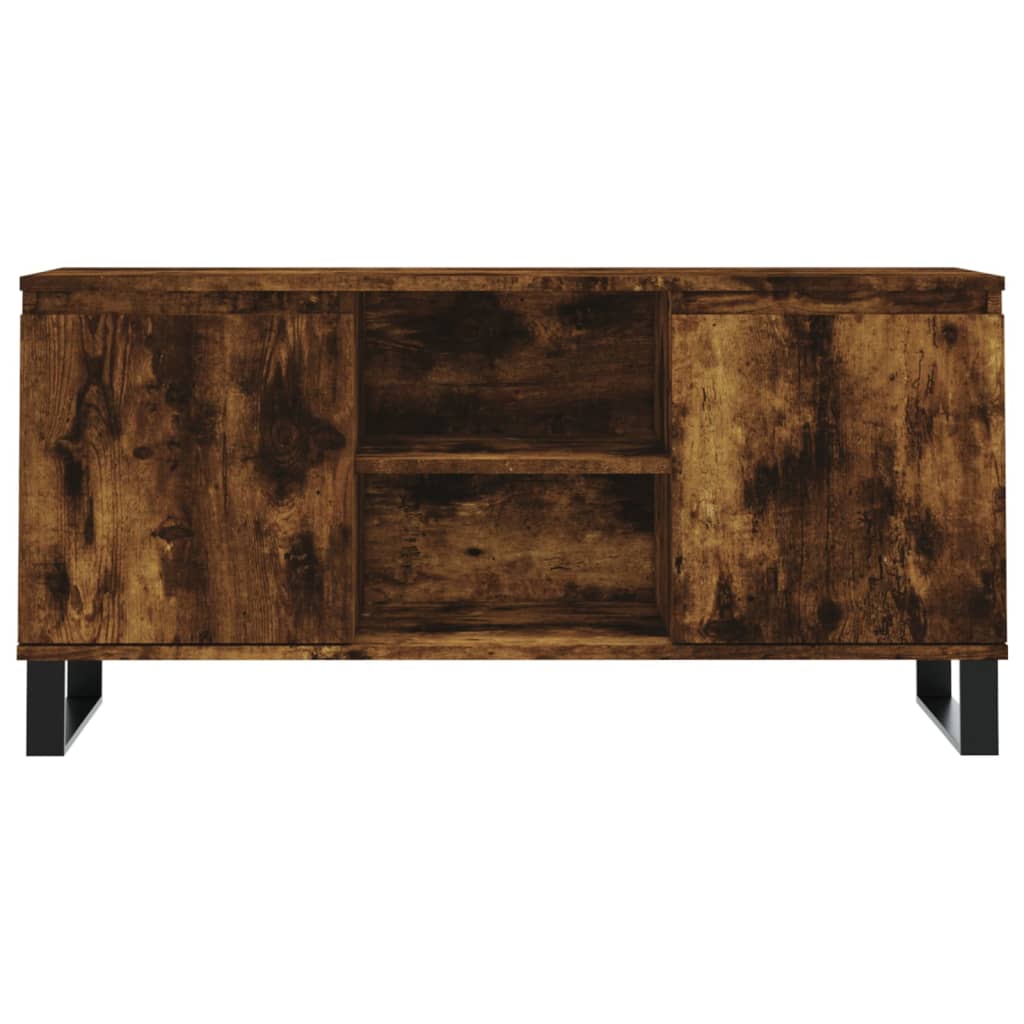 Meuble TV chêne fumé 104x35x50 cm bois d'ingénierie - XIOS