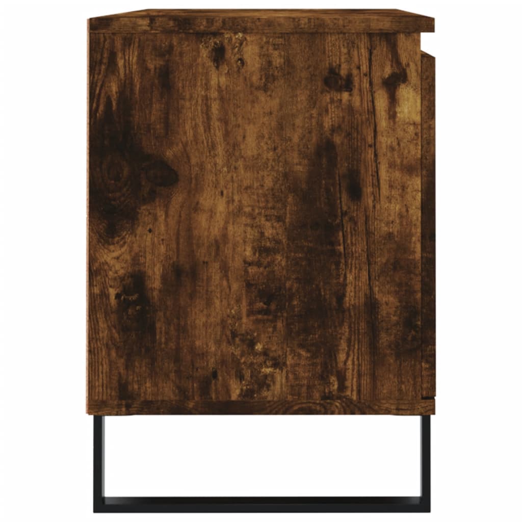 Meuble TV chêne fumé 104x35x50 cm bois d'ingénierie - XIOS