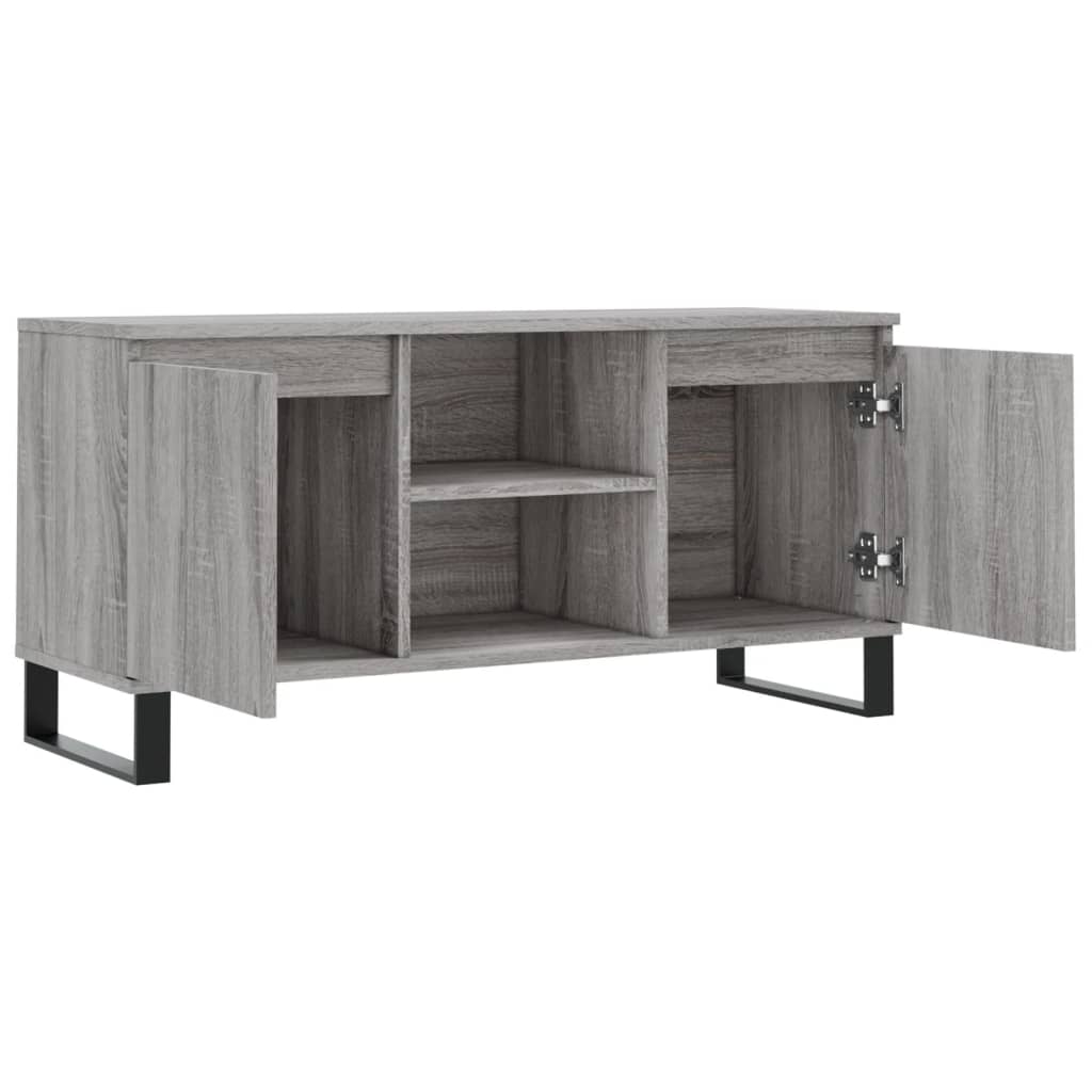 Meuble TV sonoma gris 104x35x50 cm bois d'ingénierie - XIOS