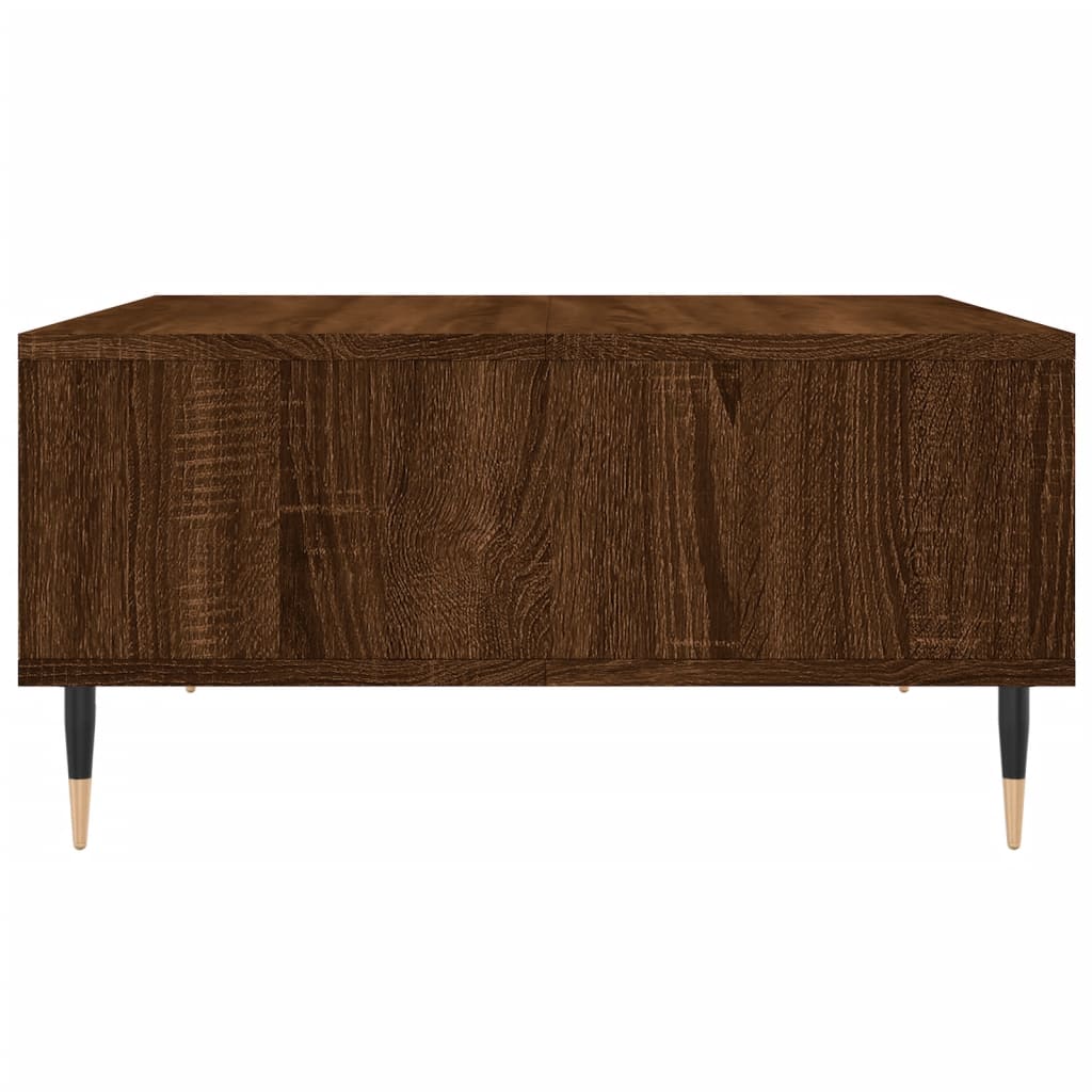 Table basse chêne marron 60x60x30 cm bois d'ingénierie - XIOS