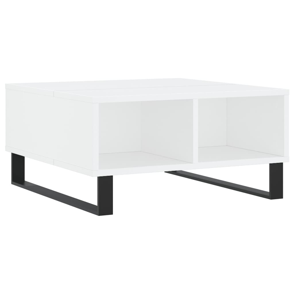 Table basse blanc 60x60x30 cm bois d'ingénierie - XIOS