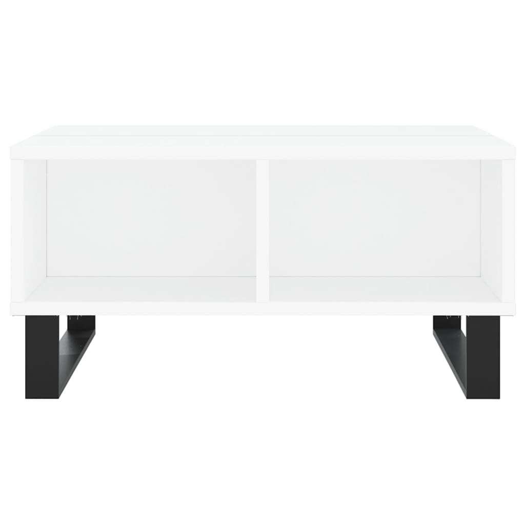 Table basse blanc 60x60x30 cm bois d'ingénierie - XIOS