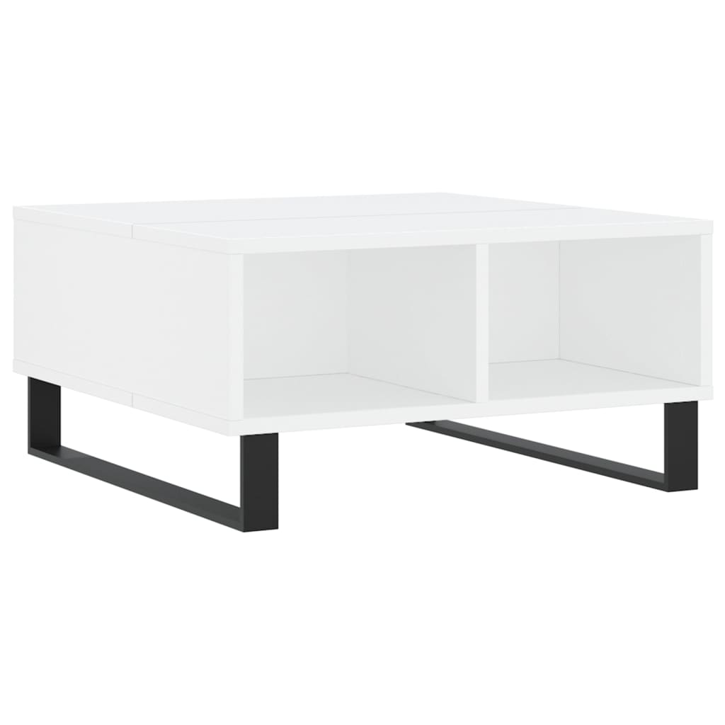 Table basse blanc 60x60x30 cm bois d'ingénierie - XIOS