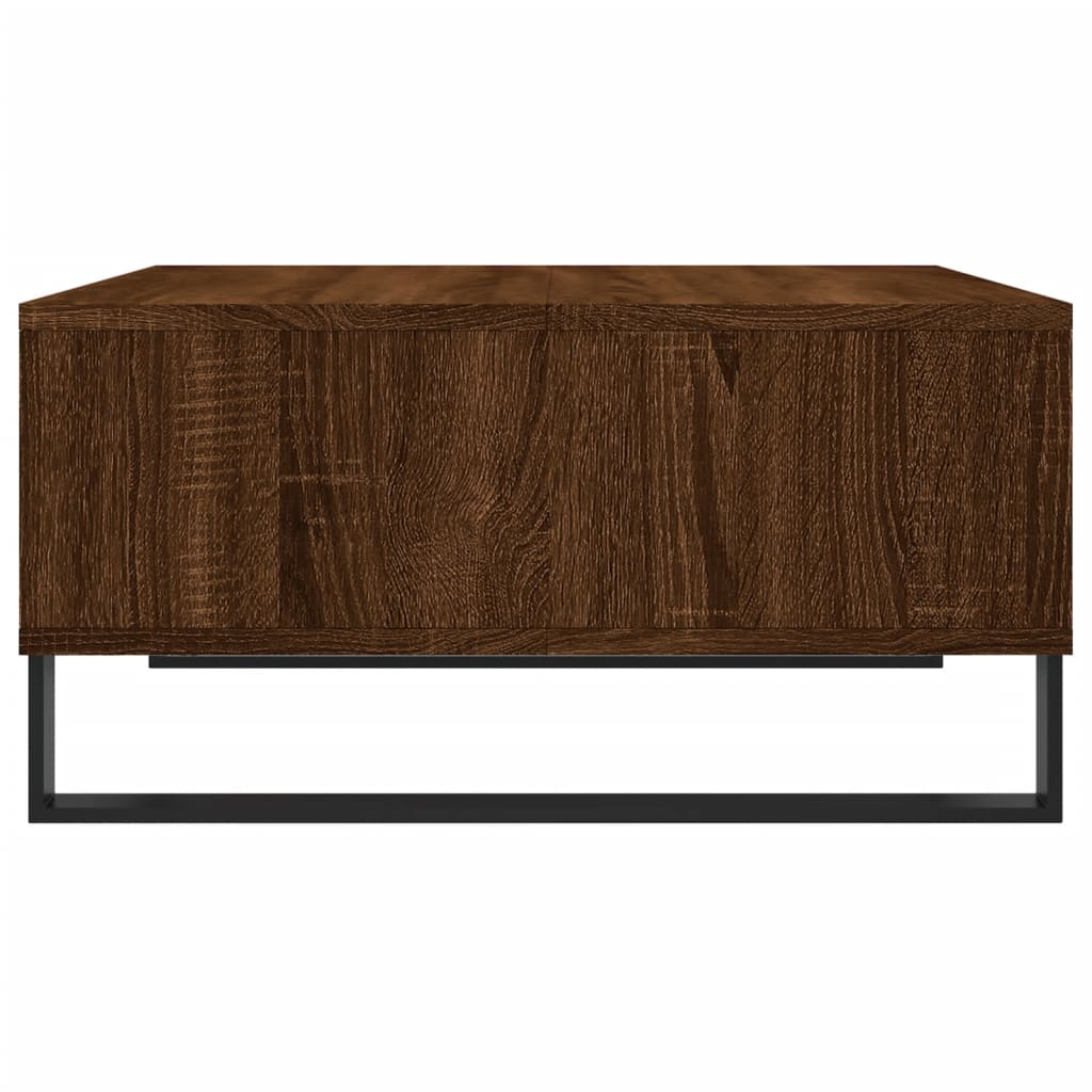 Table basse chêne marron 60x60x30 cm bois d'ingénierie - XIOS