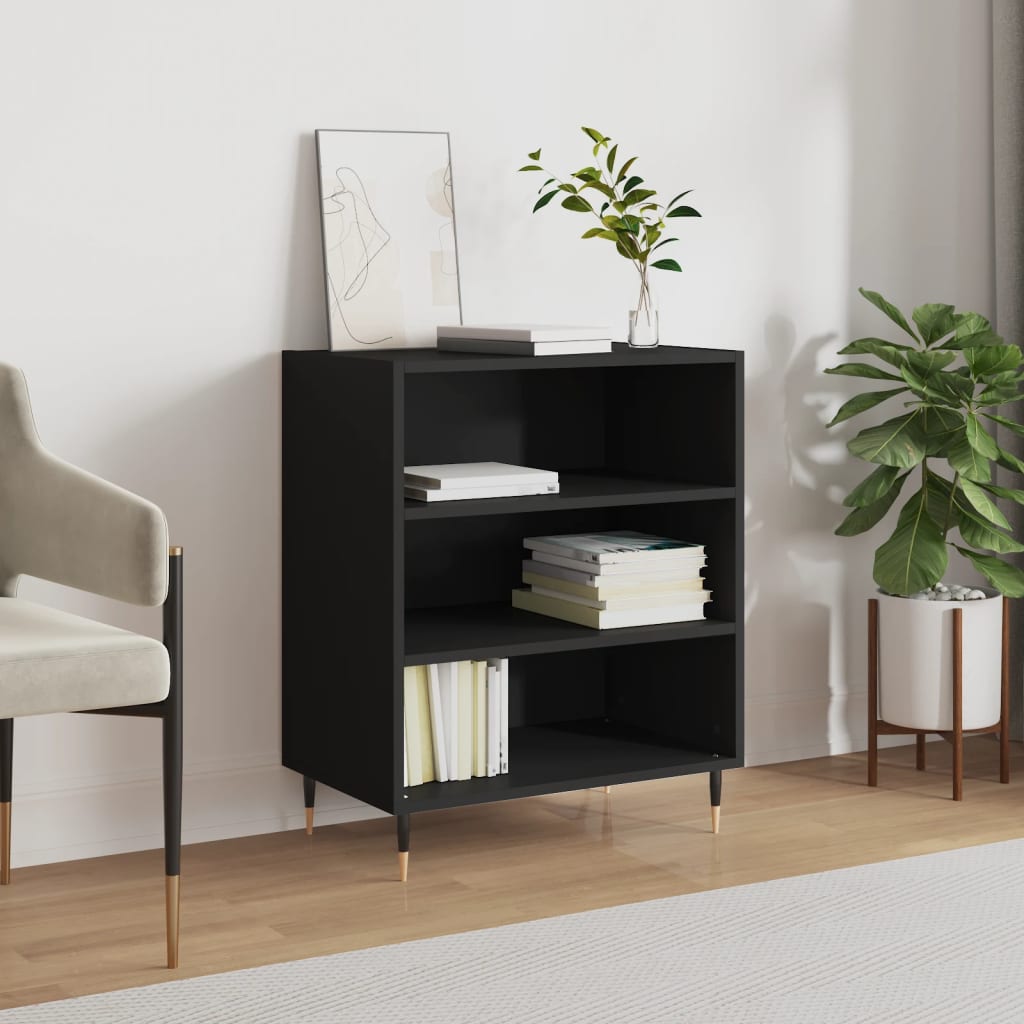 Buffet noir 57x35x70 cm bois d’ingénierie - XIOS