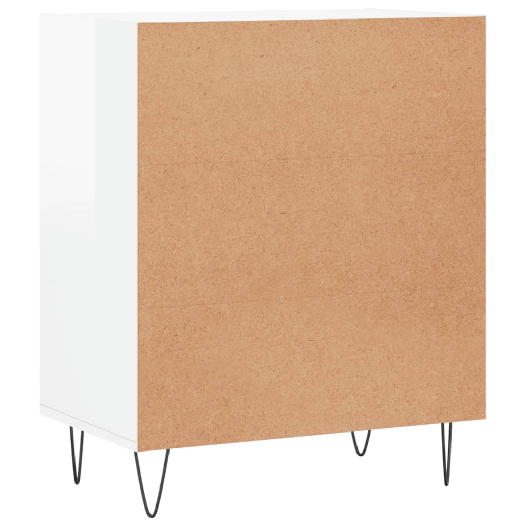 Buffet blanc brillant 57x35x70 cm bois d'ingénierie - XIOS