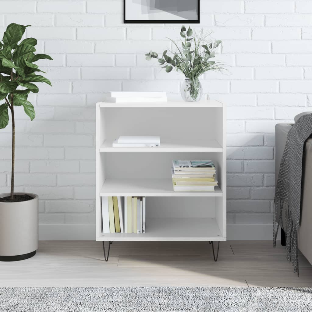 Buffet blanc brillant 57x35x70 cm bois d'ingénierie - XIOS