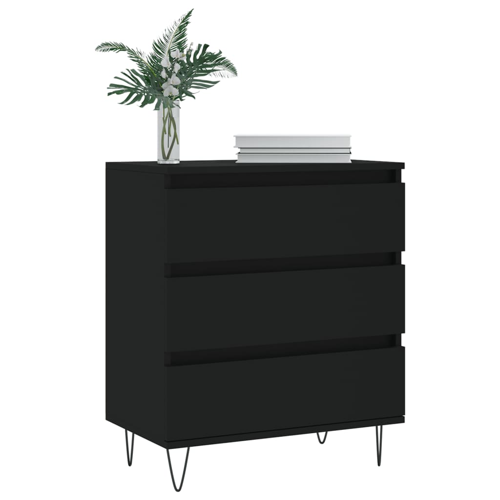 Buffet Noir 60x35x70 cm Bois d'ingénierie - XIOS