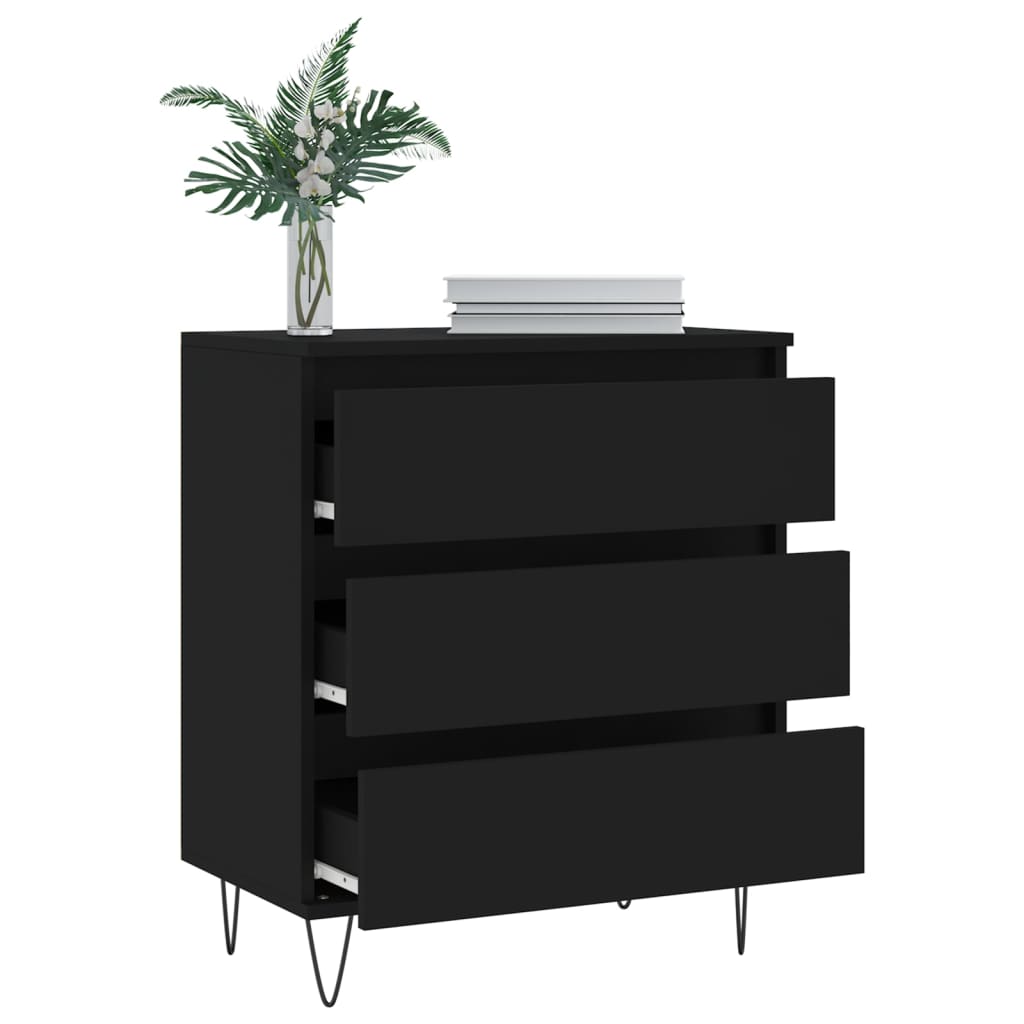 Buffet Noir 60x35x70 cm Bois d'ingénierie - XIOS