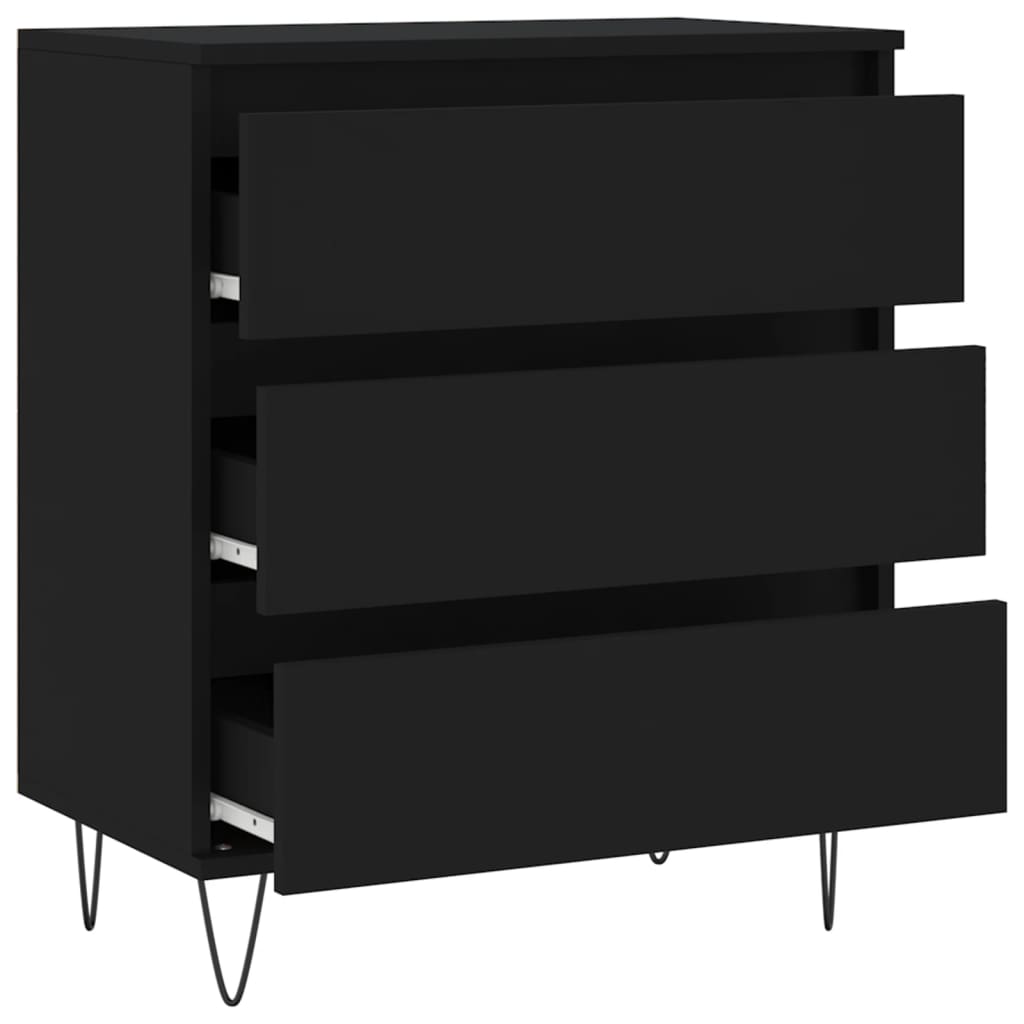 Buffet Noir 60x35x70 cm Bois d'ingénierie - XIOS