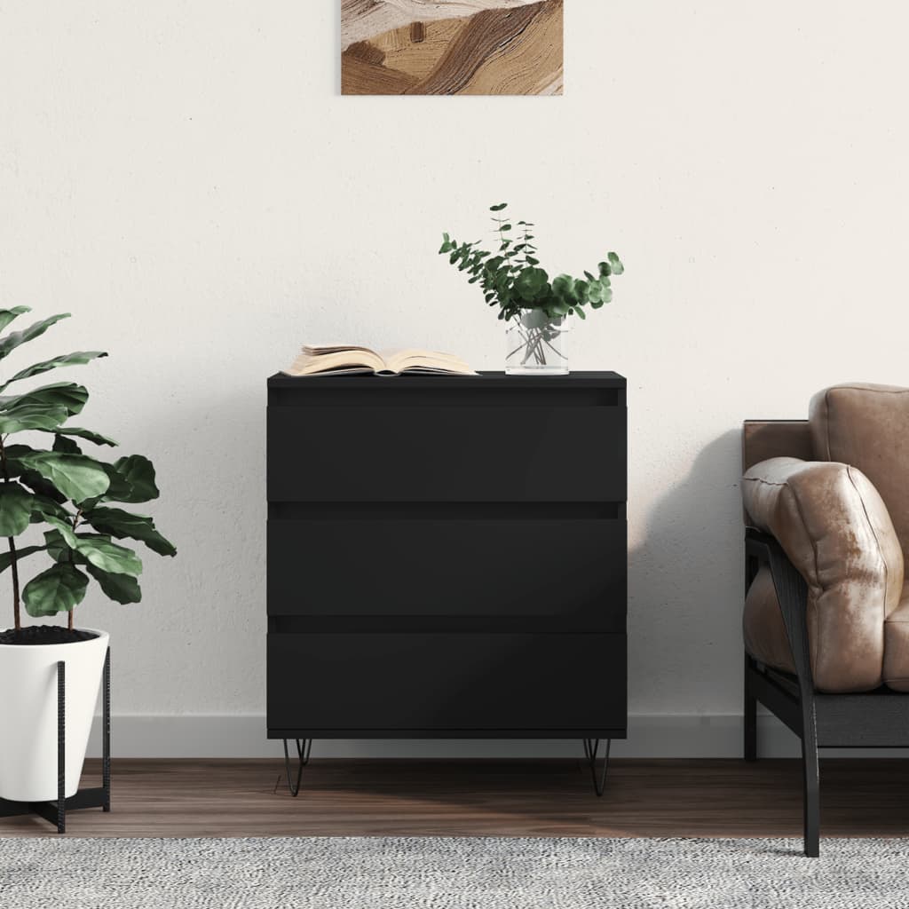 Buffet Noir 60x35x70 cm Bois d'ingénierie - XIOS