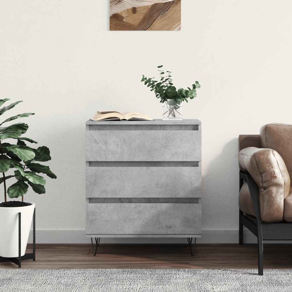 Buffet Gris béton 60x35x70 cm Bois d'ingénierie - XIOS