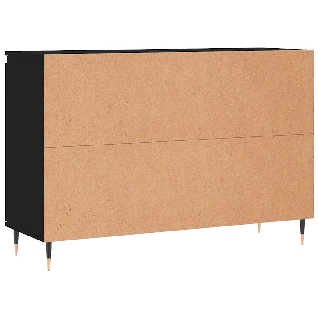 Buffet noir 101,5x35x70 cm bois d’ingénierie - XIOS