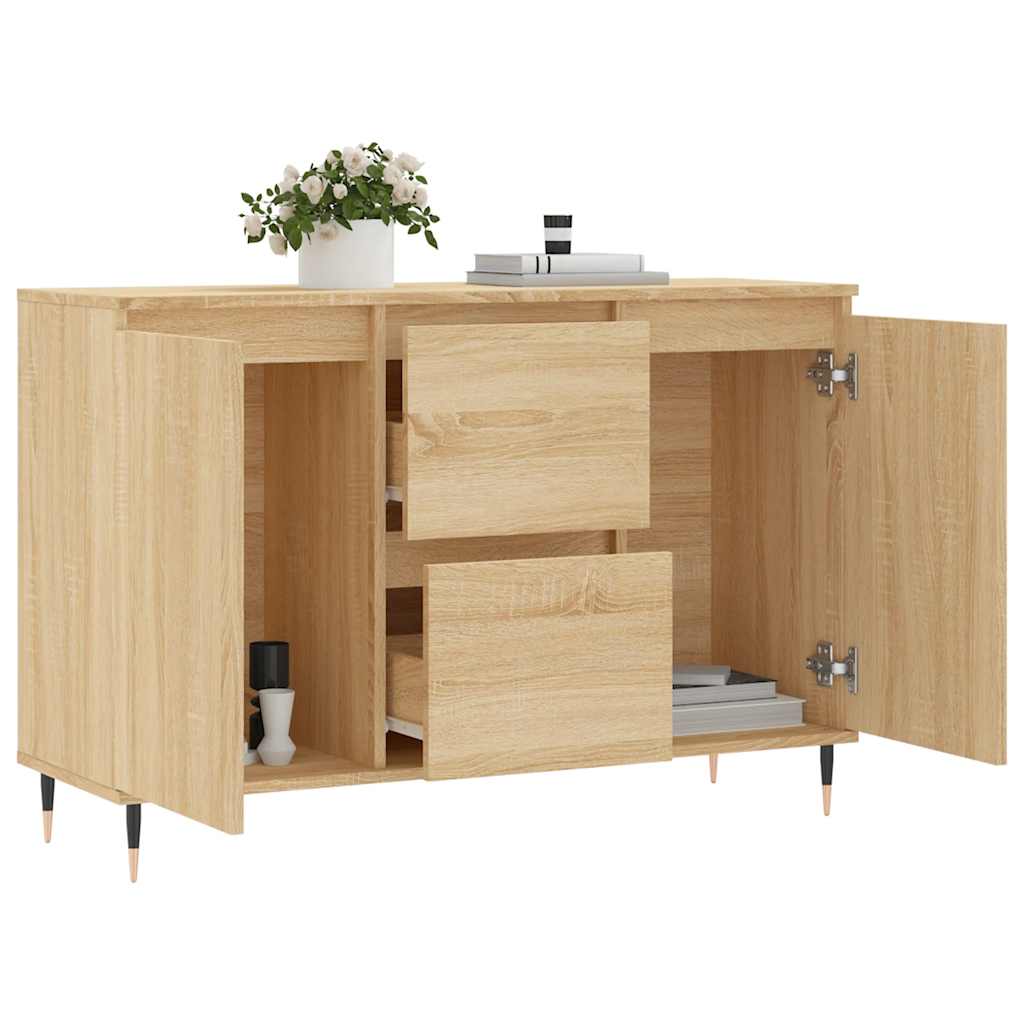 Buffet chêne sonoma 101,5x35x70 cm bois d'ingénierie - XIOS