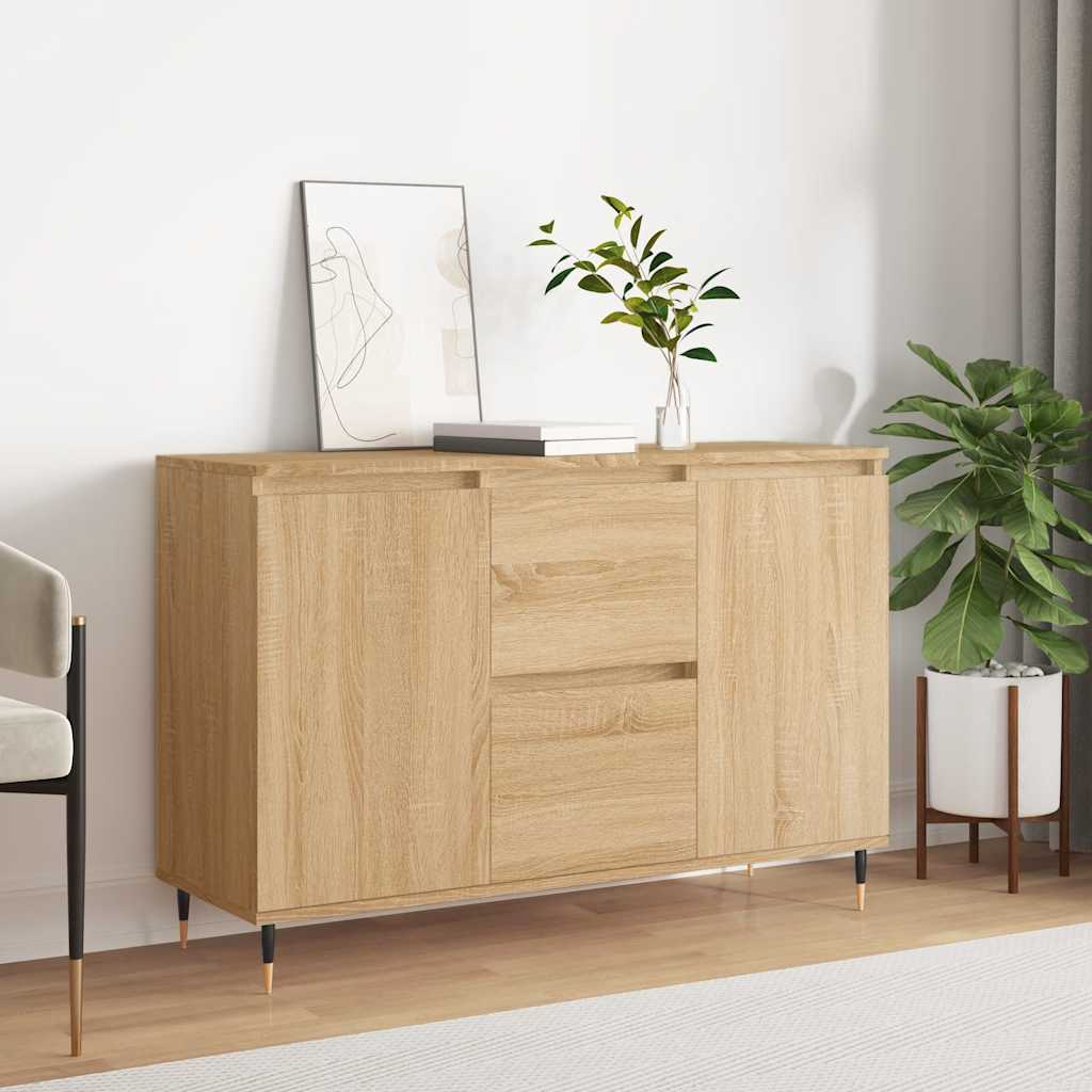 Buffet chêne sonoma 101,5x35x70 cm bois d'ingénierie - XIOS