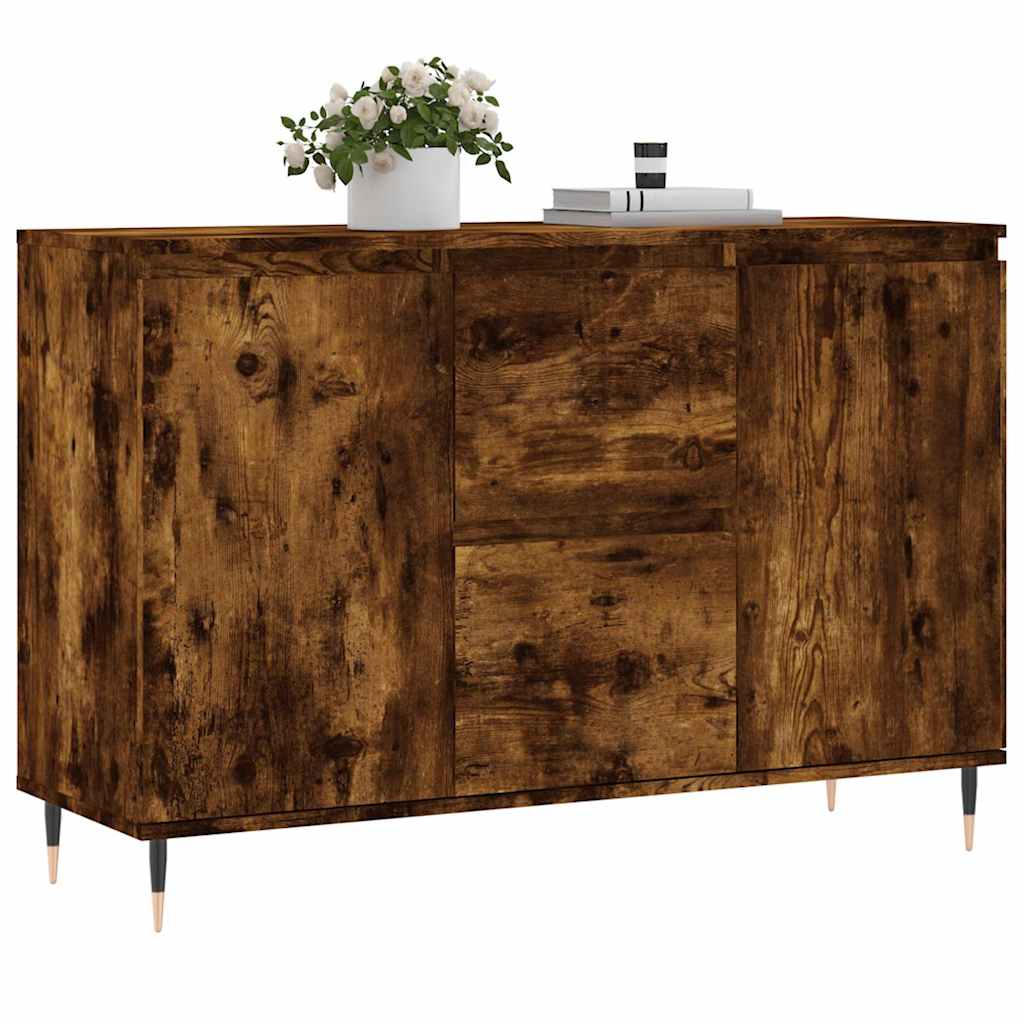 Buffet chêne fumé 101,5x35x70 cm bois d'ingénierie - XIOS