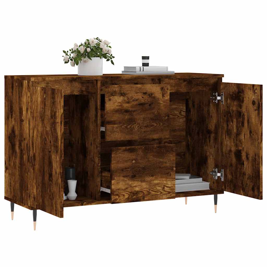 Buffet chêne fumé 101,5x35x70 cm bois d'ingénierie - XIOS