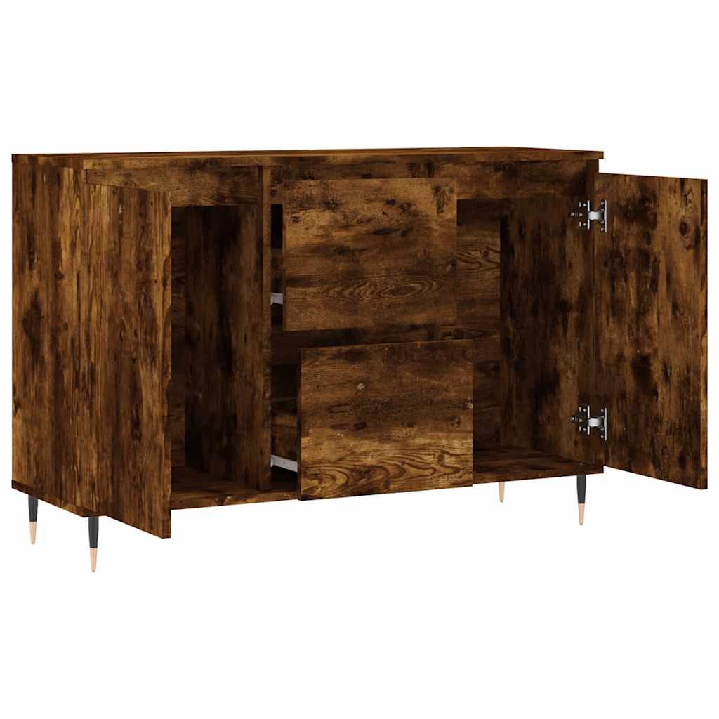 Buffet chêne fumé 101,5x35x70 cm bois d'ingénierie - XIOS