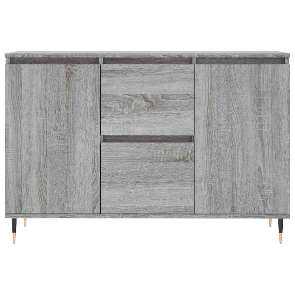 Buffet sonoma gris 101,5x35x70 cm bois d'ingénierie - XIOS