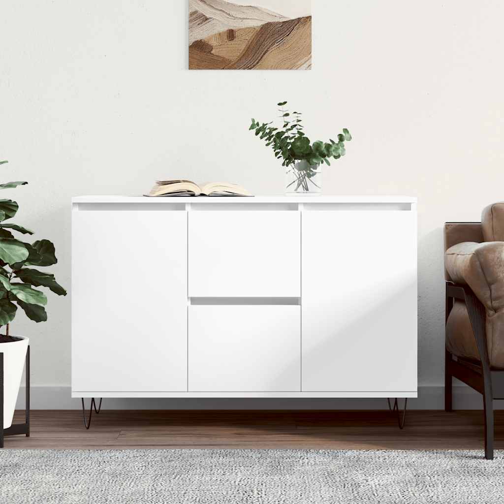 Buffet blanc 101,5x35x70 cm bois d'ingénierie - XIOS