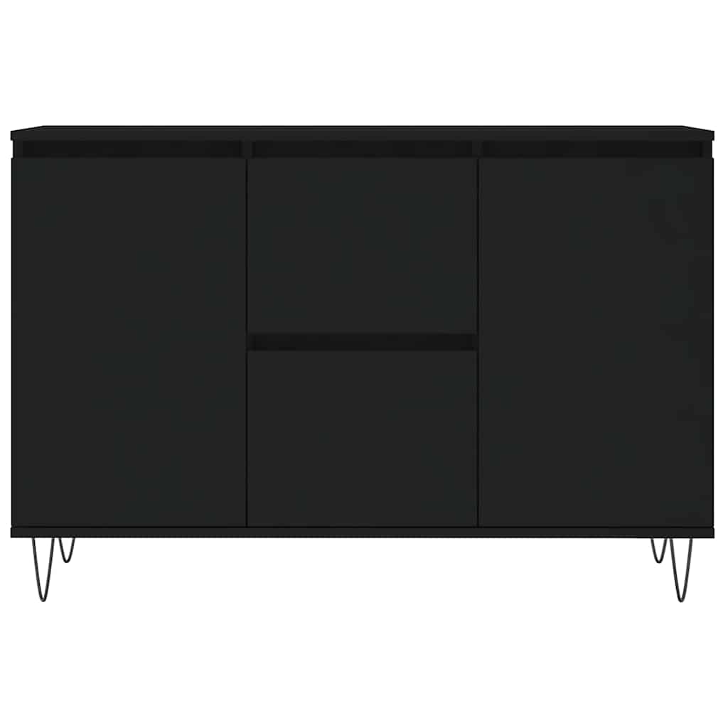 Buffet noir 101,5x35x70 cm bois d’ingénierie - XIOS