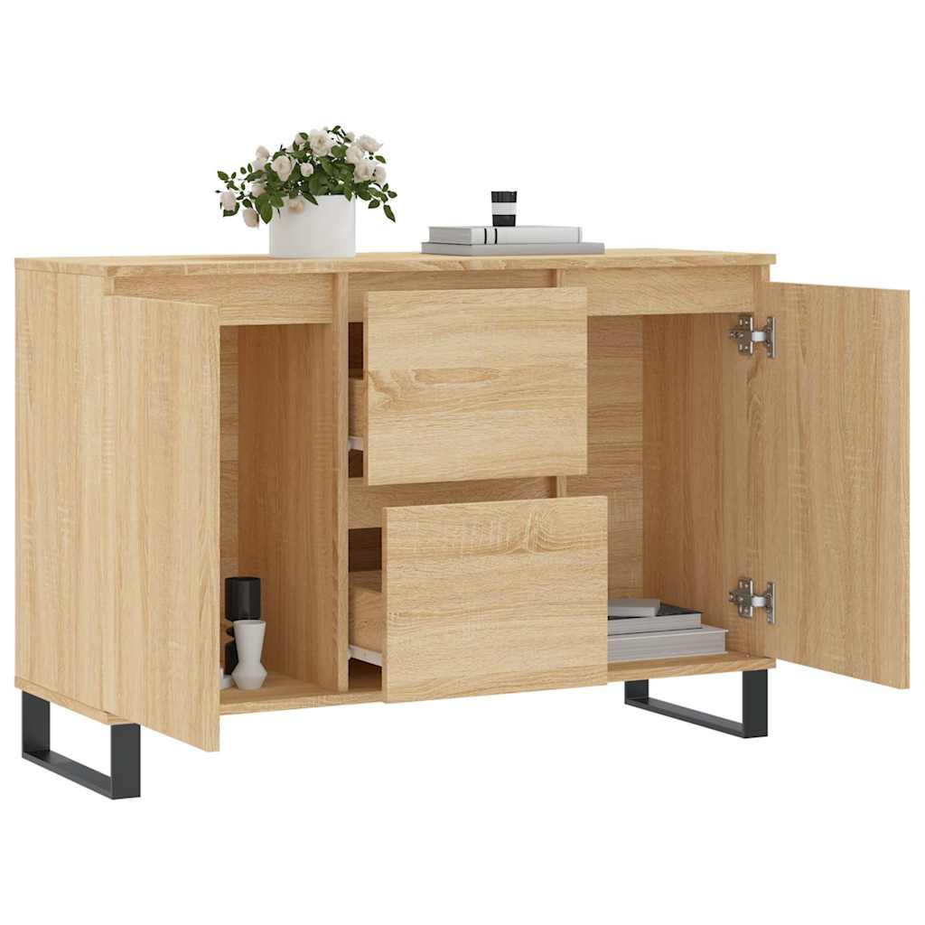Buffet chêne sonoma 101,5x35x70 cm bois d'ingénierie - XIOS