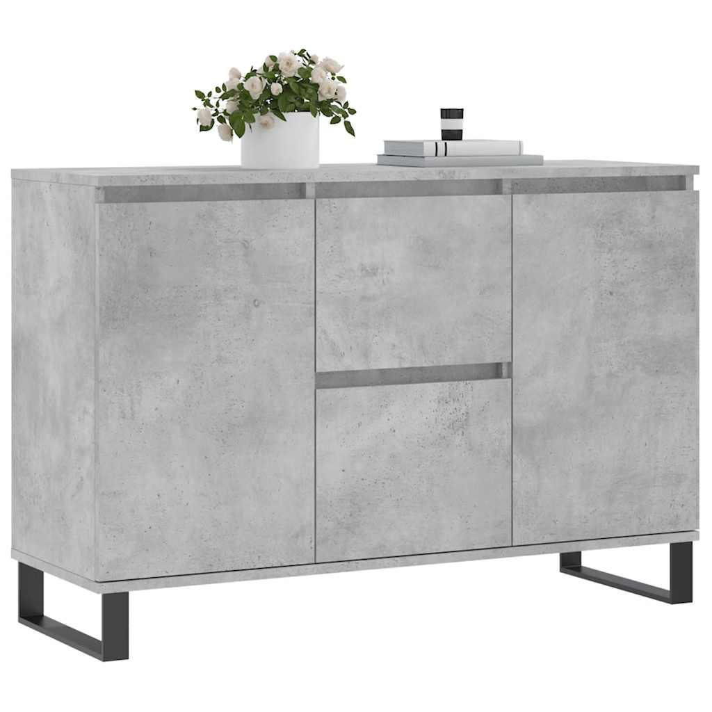 Buffet gris béton 101,5x35x70 cm bois d'ingénierie - XIOS